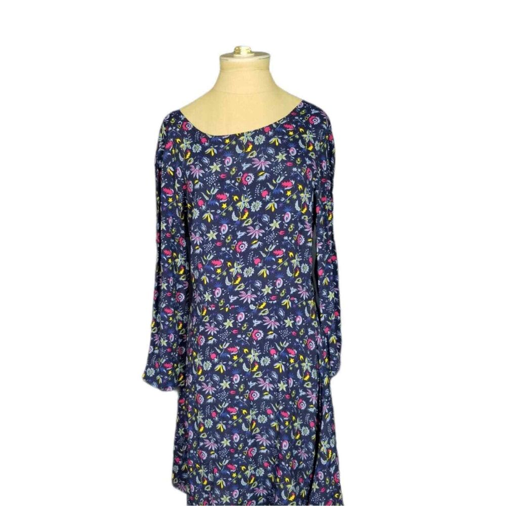 Gap Women's 3/4 Sleeve Blue Print Dress NWT Blue Size Tall 6